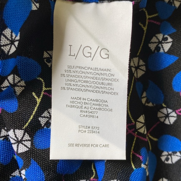 CAbi 5772 The Ten Dress NWOT blue mini print size Large - Picture 8 of 9